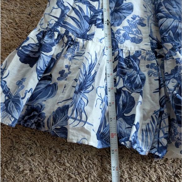 NWT & Other Stories Smocked Bodice Long Sleeve Cotton Mini Dress, size 0 - Picture 6 of 10